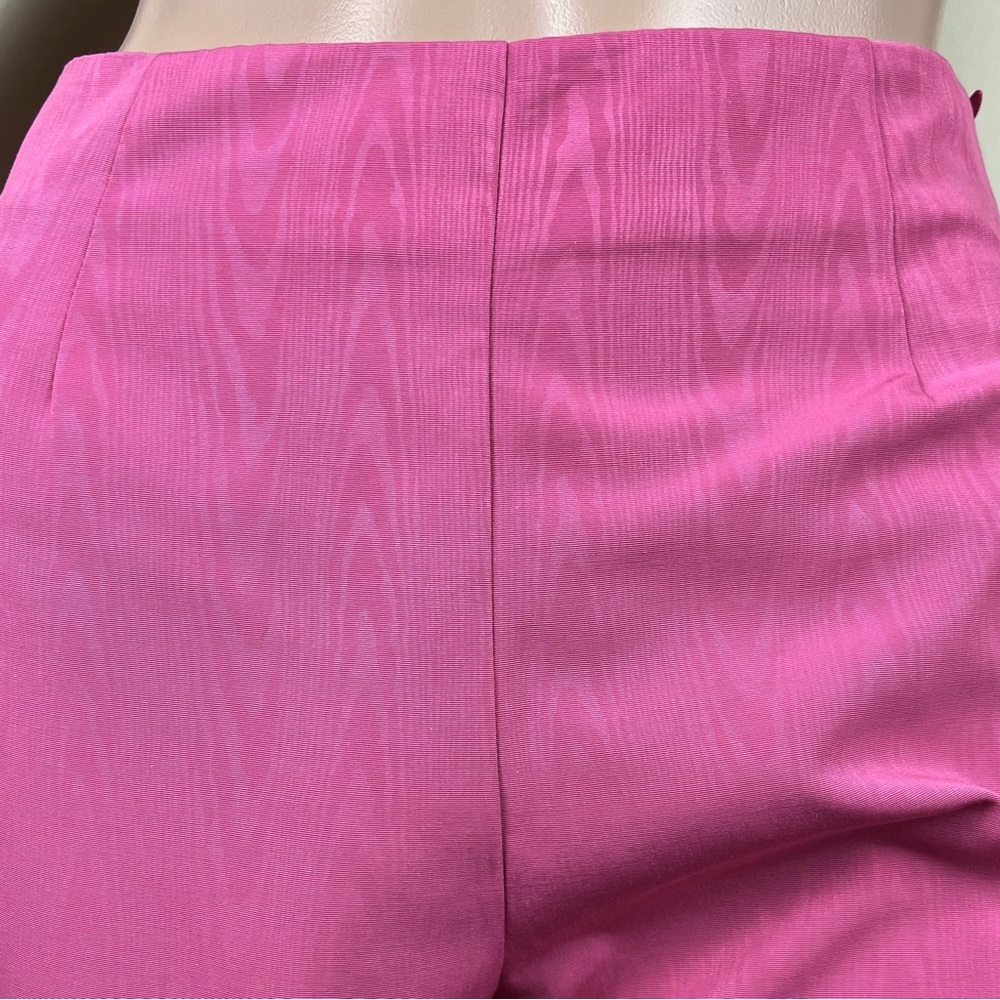 NEW STAUD PINK PRINTED HIGH-WAIST CROPPED PANTS - Picture 3 of 10